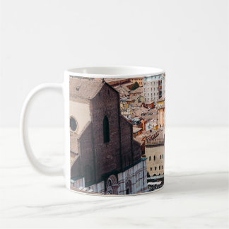 Aerial view of Piazza Maggiore square and San Petr Coffee Mug
