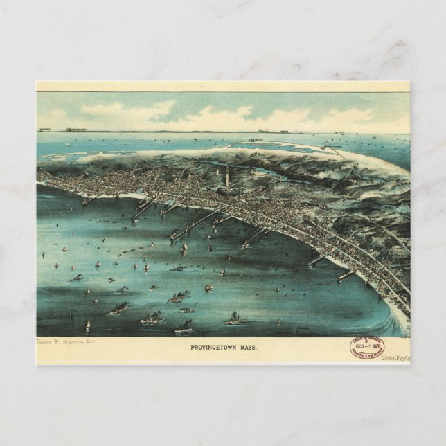 Aerial View of Provincetown, Massachusetts (1910) Postcard (Front)