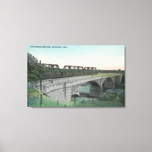 Aerial View of Putah Creek BridgeWinters, CA Canvas Print