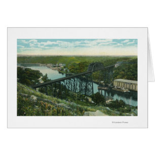 Aerial View of Rondout Creek and Wilbur Bridge