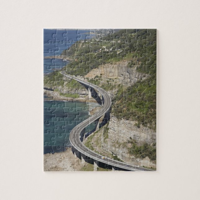 Aerial view of Sea Cliff Bridge near Wollongong, Jigsaw Puzzle (Vertical)