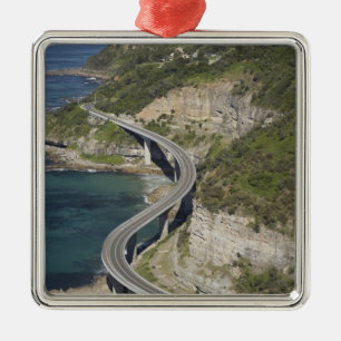Aerial view of Sea Cliff Bridge near Wollongong, Metal Ornament