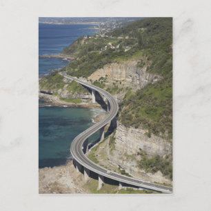 Aerial view of Sea Cliff Bridge near Wollongong, Postcard