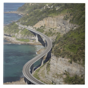 Aerial view of Sea Cliff Bridge near Wollongong, Tile