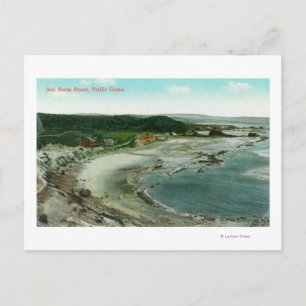 Aerial View of Seal Rocks Resort and Pacific Postcard