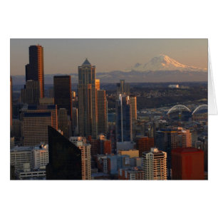 Aerial view of Seattle city skyline 2