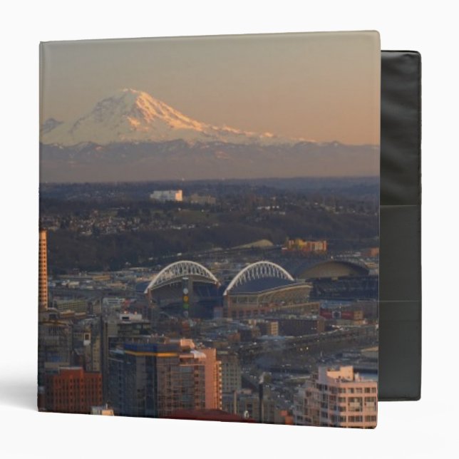 Aerial view of Seattle city skyline 2 Binder (Front/Inside)