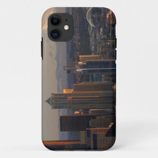 Aerial view of Seattle city skyline 2 iPhone 11 Case