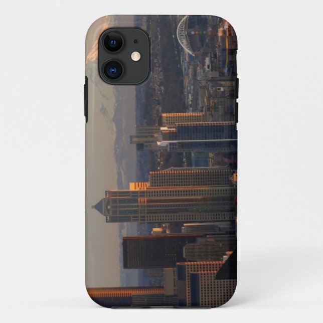 Aerial view of Seattle city skyline 2 Case-Mate iPhone Case (Back)