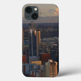 Aerial view of Seattle city skyline 2 iPhone 13 Case