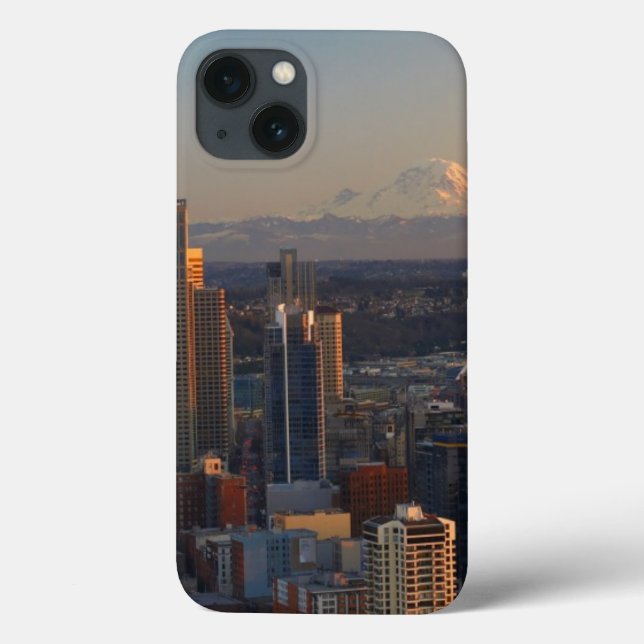 Aerial view of Seattle city skyline 2 Case-Mate iPhone Case (Back)