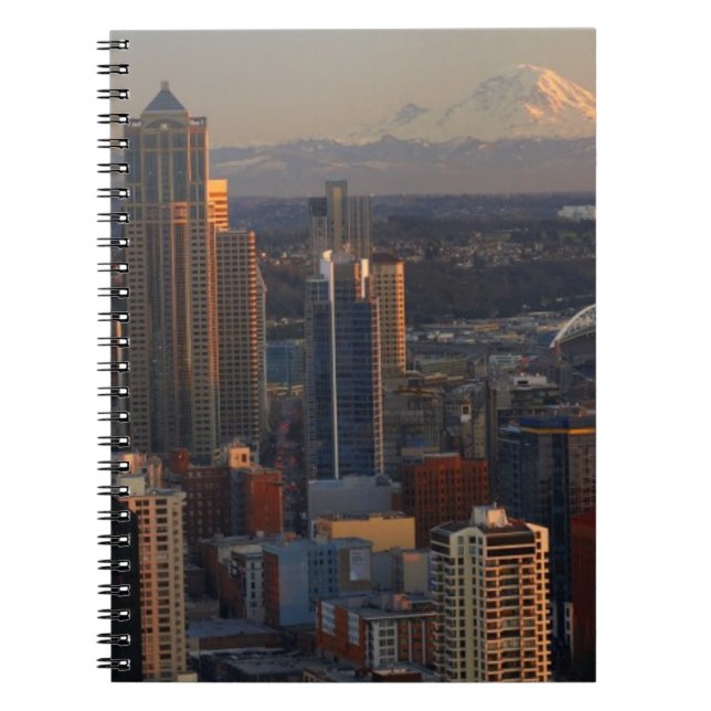 Aerial view of Seattle city skyline 2 Notebook (Front)