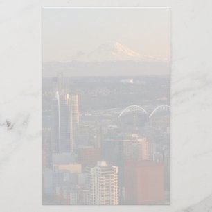 Aerial view of Seattle city skyline 2 Stationery