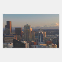 Aerial view of Seattle city skyline 2