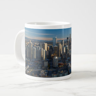 Aerial view of Seattle city skyline Large Coffee Mug