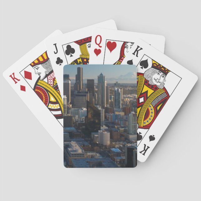 Aerial view of Seattle city skyline Playing Cards (Back)