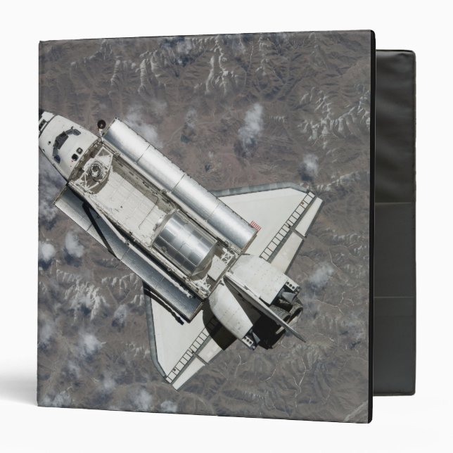 Aerial view of Space Shuttle Discovery Binder (Front/Inside)
