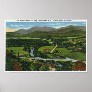 Aerial View of the 60 Metre Olympic Ski Jump Poster