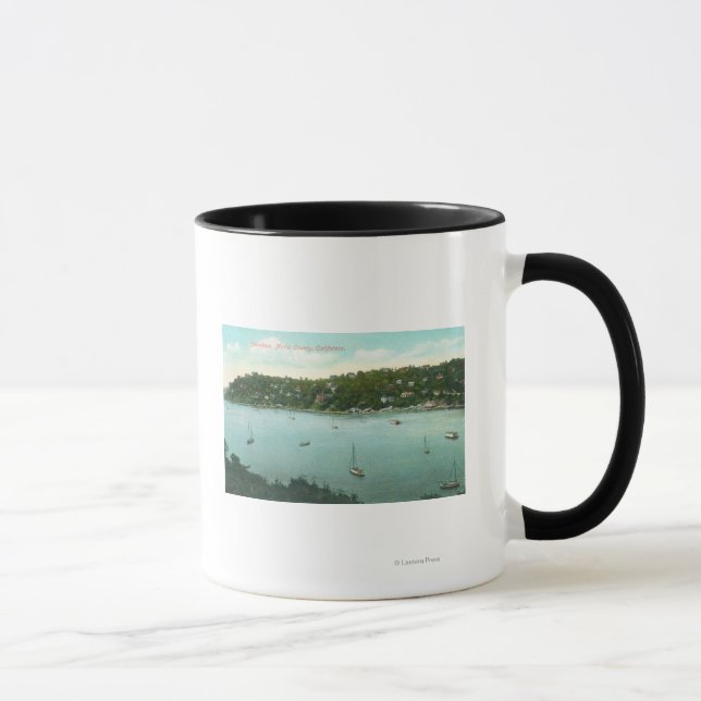 Aerial View of the BayBelvedere, CA Mug (Right)