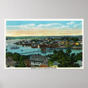 Aerial View of the Boothbay Harbour Poster