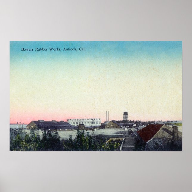 Aerial View of the Bowers Rubber Works Poster (Front)