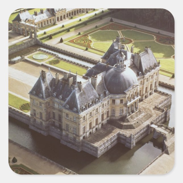 Aerial view of the Chateau, designed for Nicholas Square Sticker (Front)