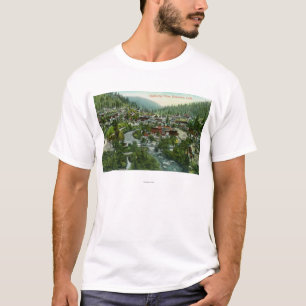 Aerial View of the CityDunsmuir, CA T-Shirt