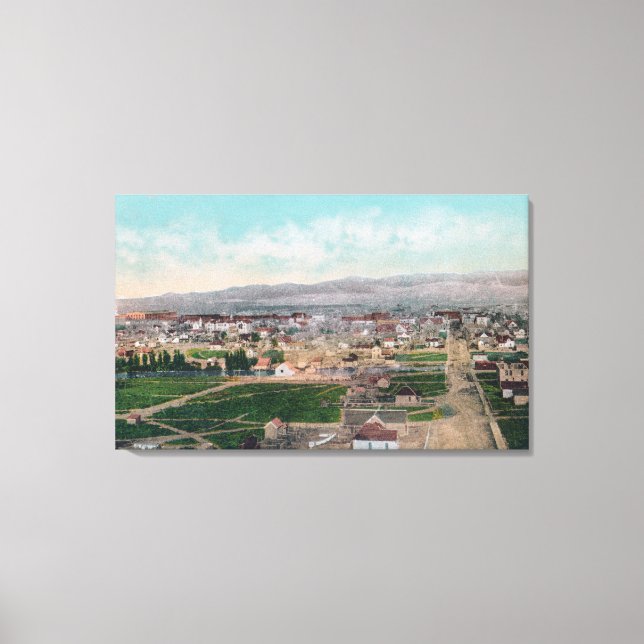 Aerial View of the CityPocatello, ID Canvas Print (Front)