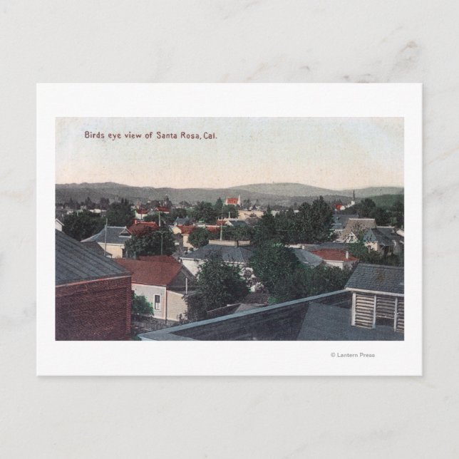 Aerial View of the CitySanta Rosa, CA Postcard (Front)