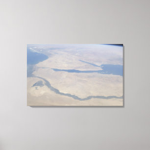 Aerial view of the Egypt and the Sinai Peninsul Canvas Print
