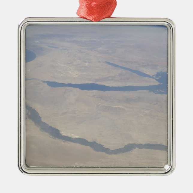Aerial view of the Egypt and the Sinai Peninsul Metal Ornament (Front)
