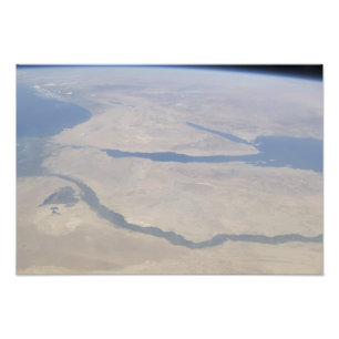 Aerial view of the Egypt and the Sinai Peninsul Photo Print