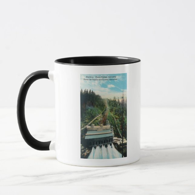 Aerial View of the Electron Power Station Mug (Left)