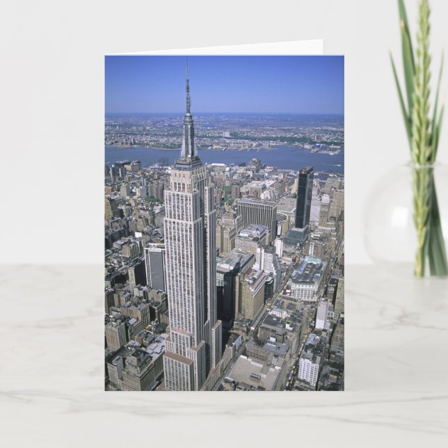 Aerial view of the Empire State Building and Card (Front)