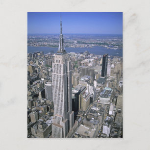 Aerial view of the Empire State Building and Postcard