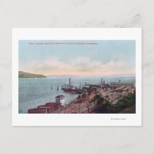 Aerial View of the Ferry Landing and North Postcard