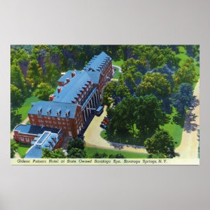 Aerial View of the Gideon Putnam Hotel, Spa Poster