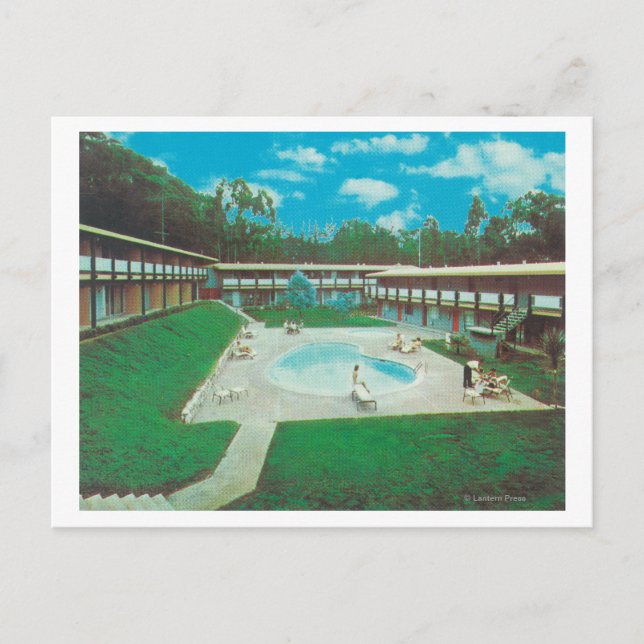 Aerial View of the Golden Tee Resort Pool Postcard (Front)