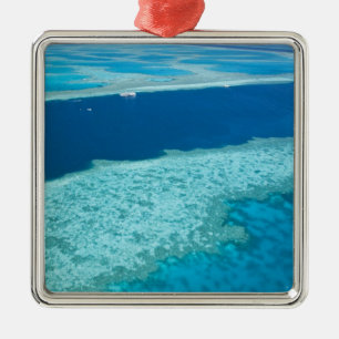 Aerial view of The Great Barrier Reef by the Metal Ornament