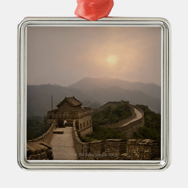 Aerial view of the Great Wall of China Metal Ornament (Front)