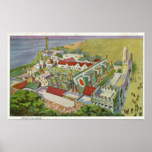 Aerial View of the Irish Village Poster