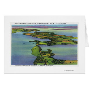 Aerial View of the Lake, NY and VT Split