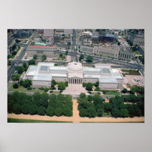 Aerial view of the National Gallery of Art Poster