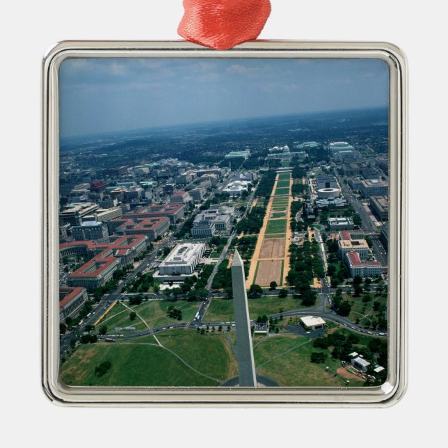 Aerial view of the National Mall Metal Ornament (Front)