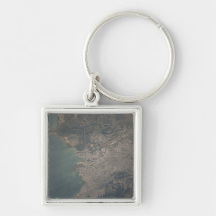 Aerial view of the Port-au-Prince area of Haiti Keychain