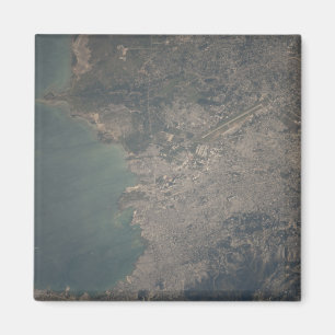 Aerial view of the Port-au-Prince area of Haiti Magnet