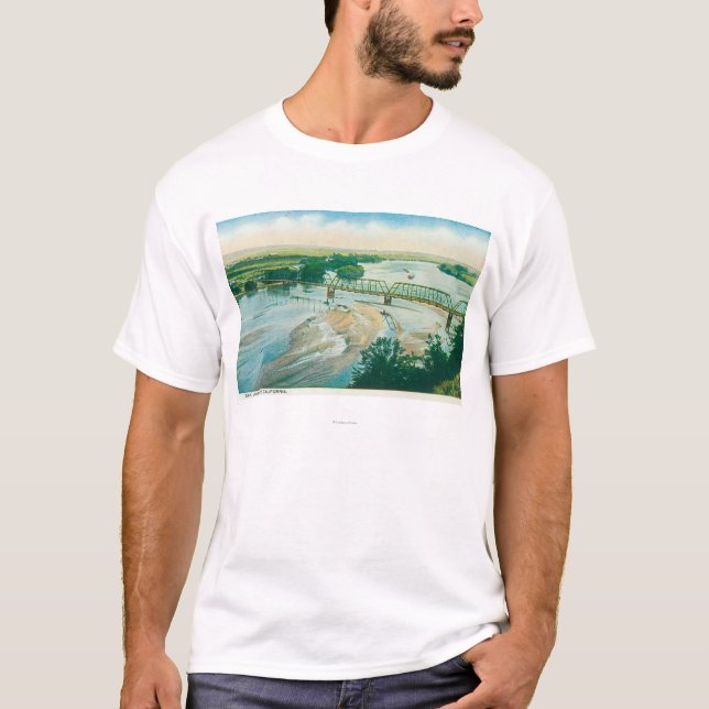Aerial View of the River and Bridge T-Shirt (Front)
