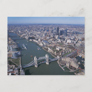 Aerial View of the River Thames Postcard