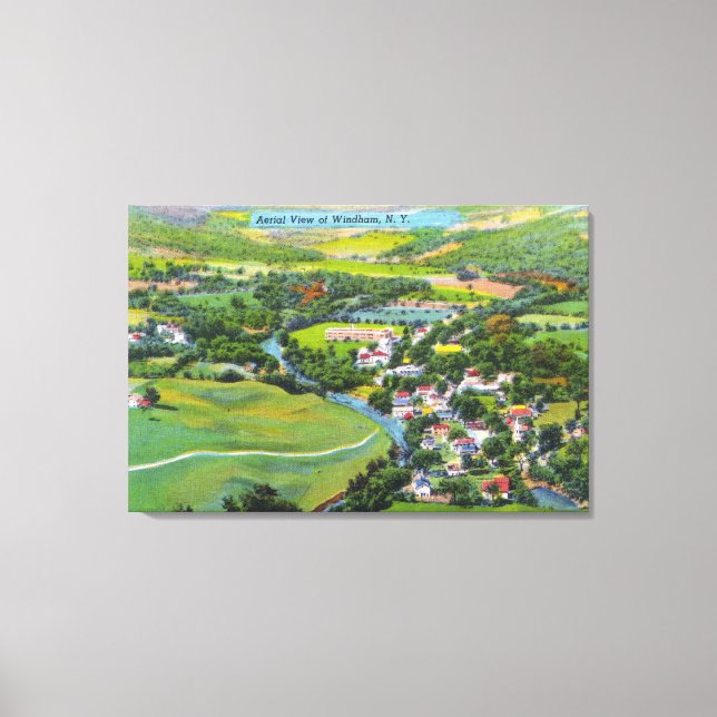 Aerial View of the Town 9 Canvas Print (Front)