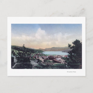 Aerial View of the Town and Nederland Lake Postcard